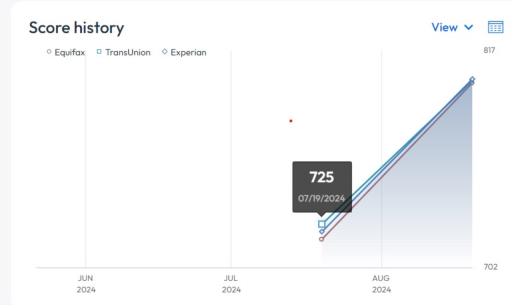 떨어진 신용점수