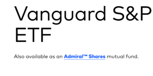 뱅가드 VOO SP& 500